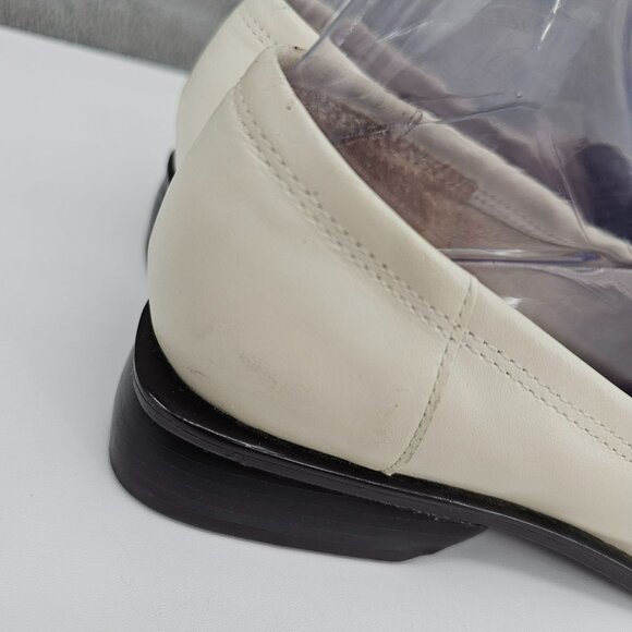 Westies Delbert Loafers 7.5 M Ivory Cream Leather Slip On Retro 90s Y2K Quality - Picture 8 of 15